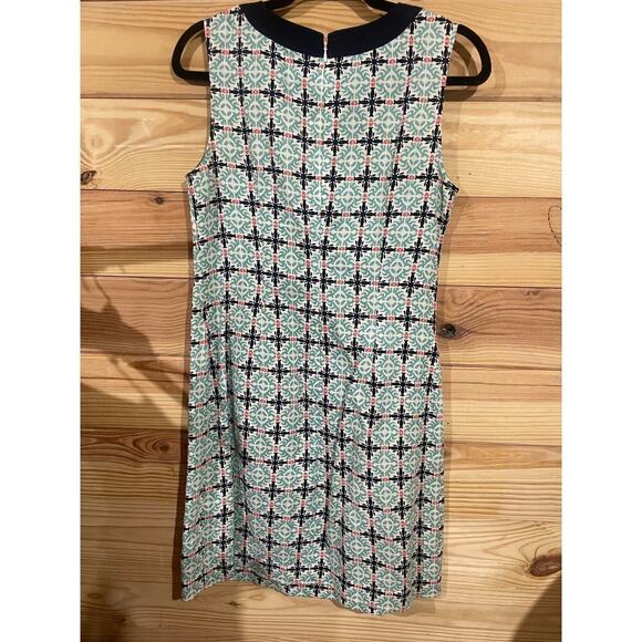 Talbots Geometric Print Linen Blend Sheath Dress, size 6P - Picture 3 of 6